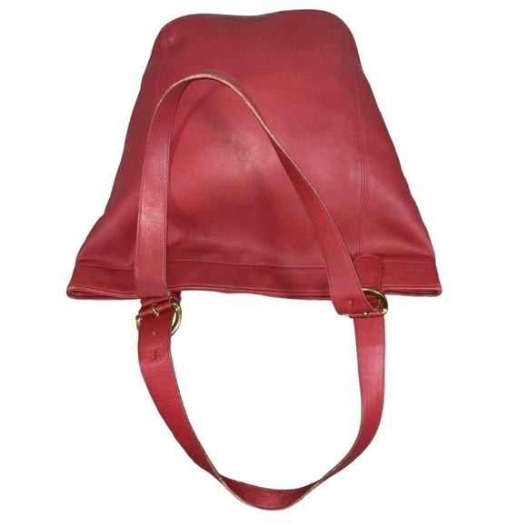 COACH VINTAGE DUFFLE SOHO XL CHERRY RED LEATHER BAG 4082 - Picture 9 of 15